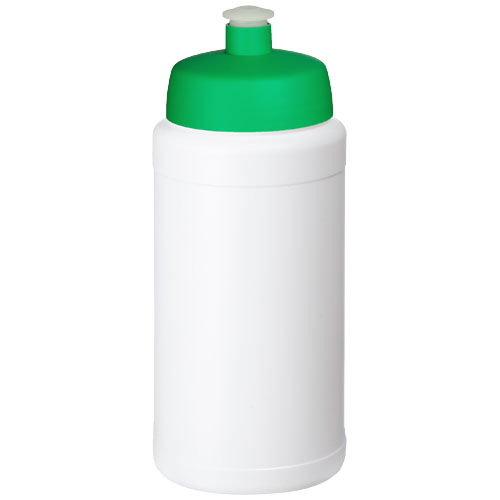 Gourde de sport recyclée personnalisée 500 ml BASELINE Blanc / Vert
